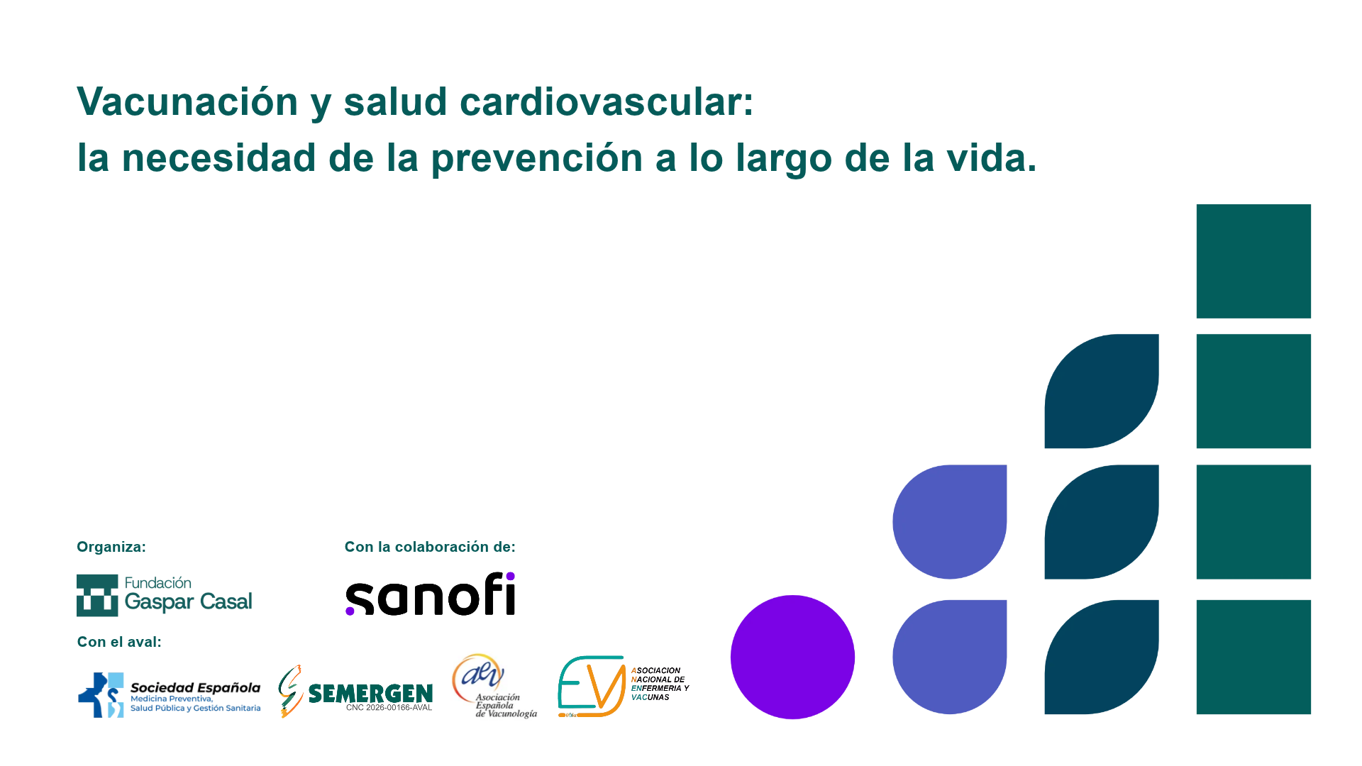 Jornada "Vacunación y salud cardiovascular:  la necesidad de la prevención a lo largo de la vida"